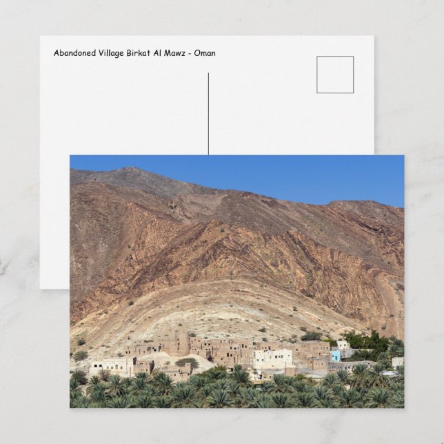 Abandoned Village Birkat Al Mawz - Oman Postkarte (Vorne/Hinten)