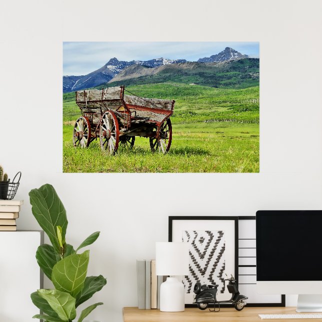 Abandoned Wagon Gerahmt Print Poster (Heimbüro)