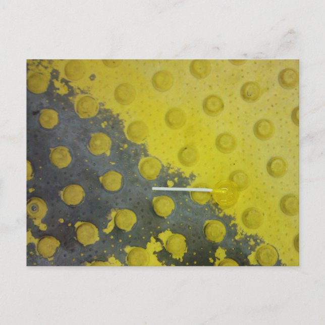 Abandoned Yellow Lollipop Subway Postkarte (Vorderseite)