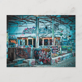 Abandonierte Werkfotografie Postkarte
