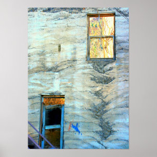 Abandoniertes Gebäude in Jerome, Arizona Poster