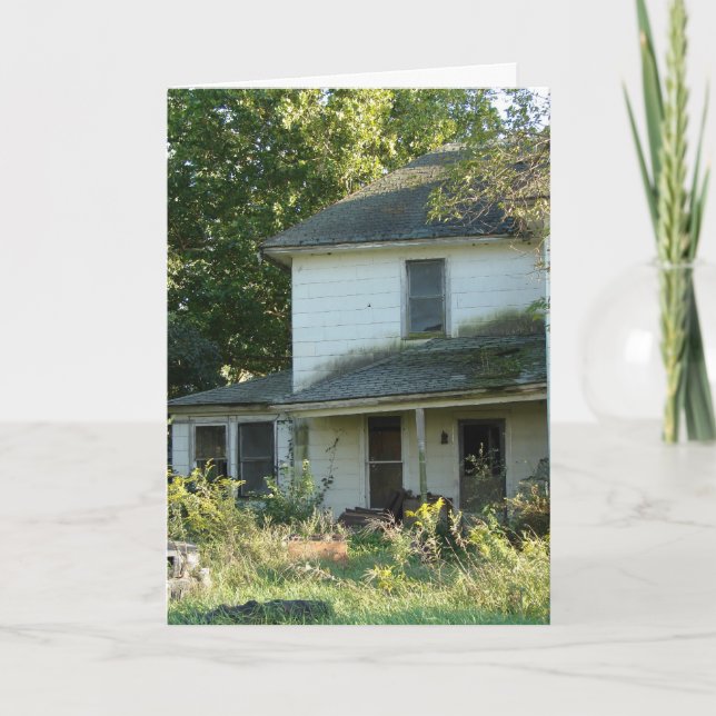 Abandoniertes Haus, Halloween Karte (Vorderseite)