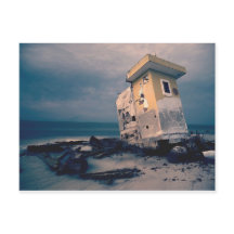 Abandonte Seaside Structure Postcard