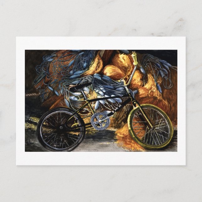 Abandontes Fahrrad Postkarte (Vorderseite)
