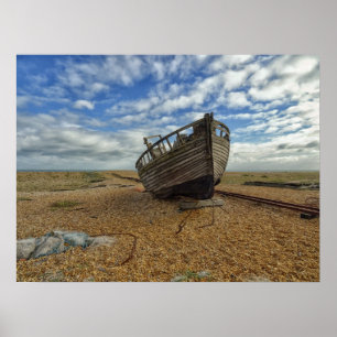 Abandred Holzfischboot   Dungeness Poster