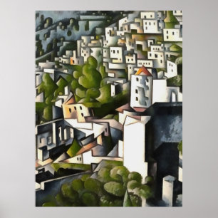 Abandred Houses of Kayakoy Abstrakt Art Poster