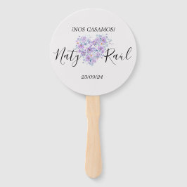 Abanico Personalizado en Tonos Lilas  Fächer
