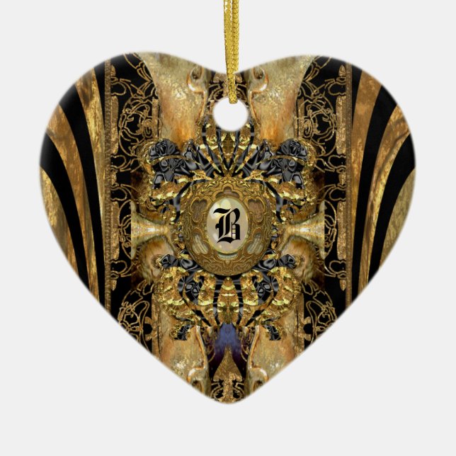 Abasham Viktorianisch Monogram Keramik Ornament (Vorne)