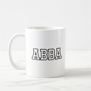 Abba Name Typografie Design Kaffeetasse