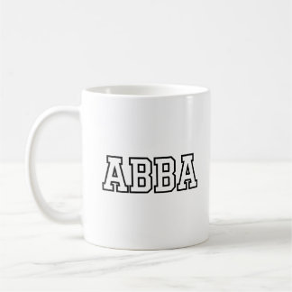 Abba Name Typografie Design Kaffeetasse