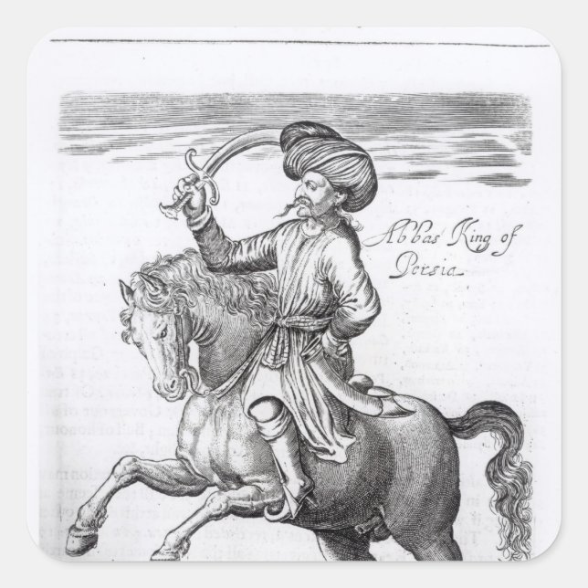 Abbas, König von Persien Quadratischer Aufkleber (Vorderseite)