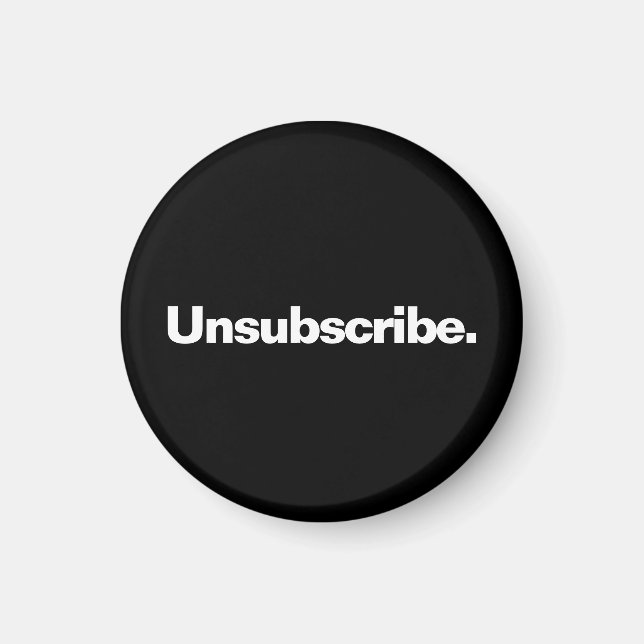 Abbestellen eines Wortes White Text Minimalismus l Magnet (Vorne)