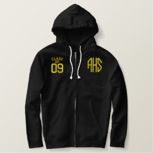 Abbeville High School bestickt Zip Hoodie Bestickter Hoodie