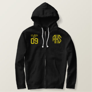 Abbeville High School bestickt Zip Hoodie Bestickter Hoodie