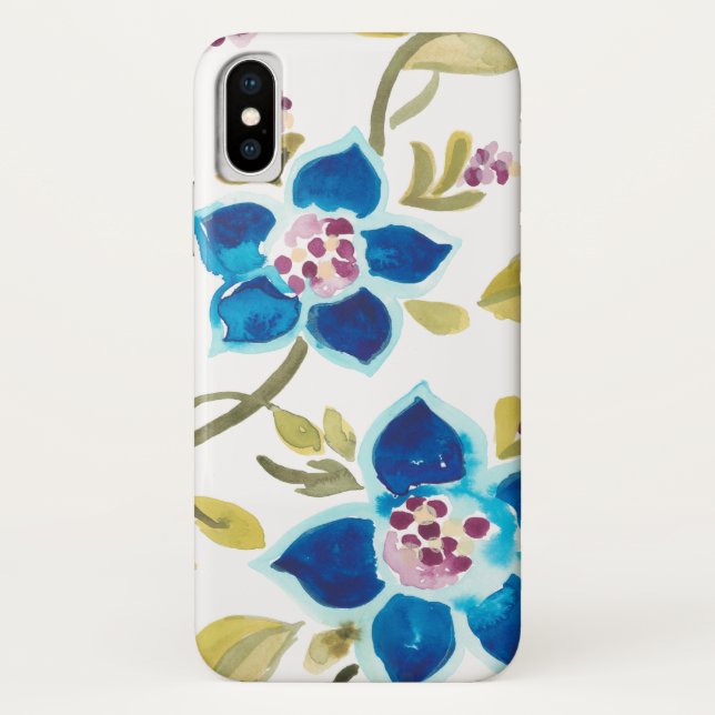 Abbey Floral Tiles - Blue Blooms Case-Mate iPhone Hülle (Rückseite)