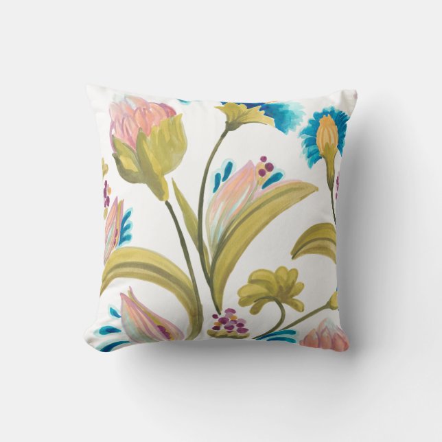 Abbey Floral Tiles - Frühlingsblumen Kissen (Vorderseite)