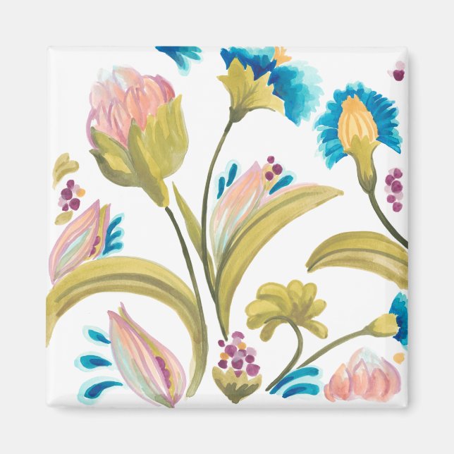 Abbey Floral Tiles - Frühlingsblumen Magnet (Vorne)