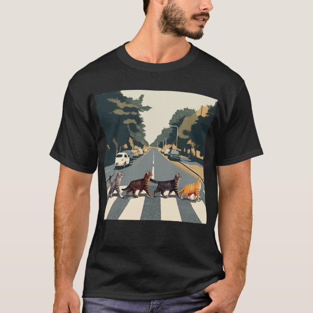 Abbey Road cat T-Shirt (Vorderseite)