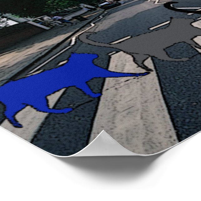 Abbey Road Cats Poster (Ecke)