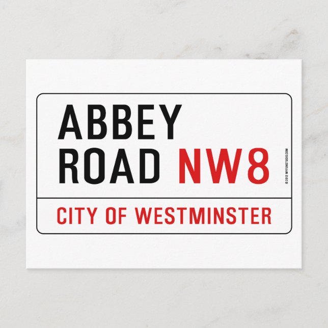 Abbey Road Street Sign Postkarte (Vorderseite)