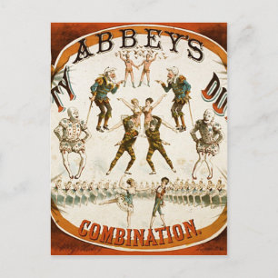 Abbey's Humpty Dumpty Combination Circus Poster Postkarte