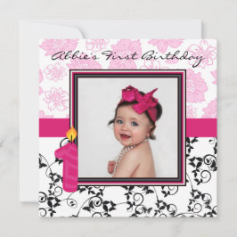 Abbies erster Geburtstag Einladung