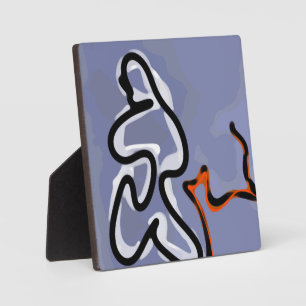 Abbildung: Abstrakt Blau, Orange, B & W Fotoplatte
