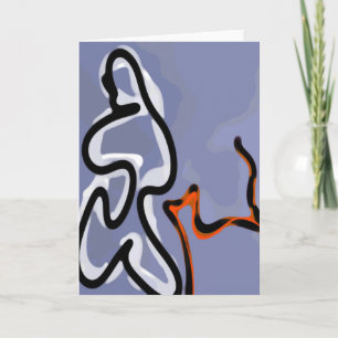 Abbildung: Abstrakt Blau, Orange, B & W Karte