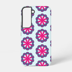 Abbildung der lila und rosa Blumenformen Samsung Galaxy Hülle