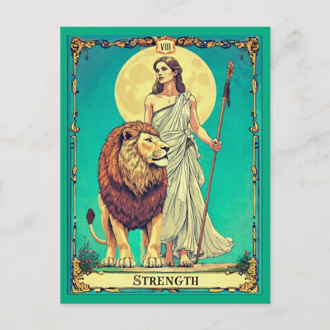 Abbildung der Tarot-Karte, Festigkeit Postkarte (Vorderseite)