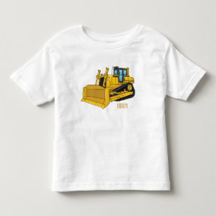 Abbildung des Bulldozer-Cartoon Kleinkind T-shirt
