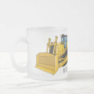 Abbildung des Bulldozer-Cartoon Mattglastasse
