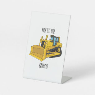 Abbildung des Bulldozer-Cartoon Sockelschild