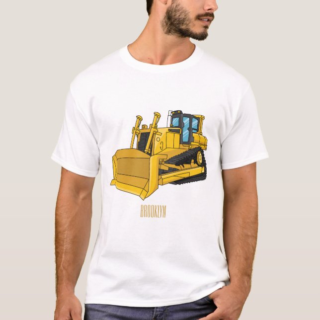 Abbildung des Bulldozer-Cartoon T-Shirt (Vorderseite)