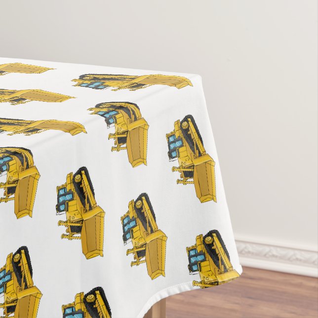 Abbildung des Bulldozer-Cartoon Tischdecke (Beispiel)