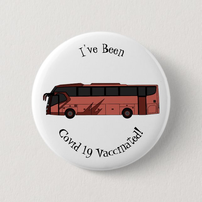Abbildung des Bus-Cartoon Button (Vorderseite)