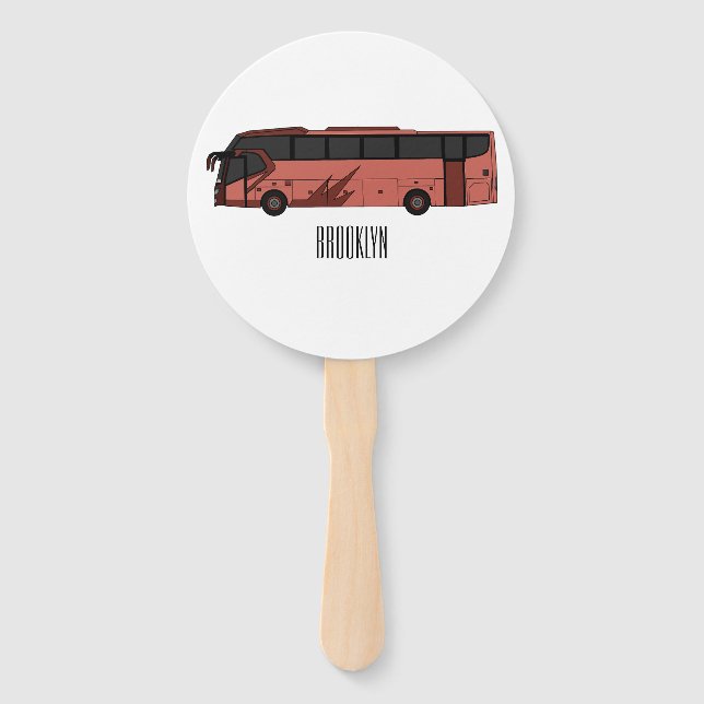 Abbildung des Bus-Cartoon Fächer (Vorderseite)