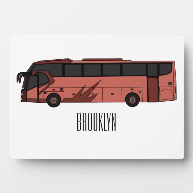 Abbildung des Bus-Cartoon Fotoplatte (Vorderseite)