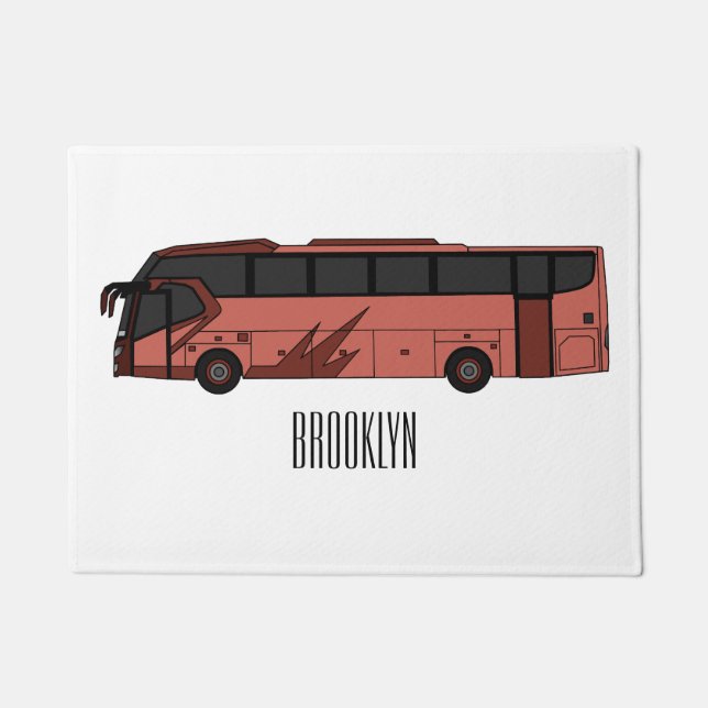 Abbildung des Bus-Cartoon Fußmatte (Vorderseite)