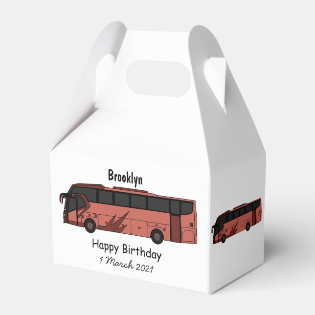 Abbildung des Bus-Cartoon Geschenkschachtel (Vorderseite)