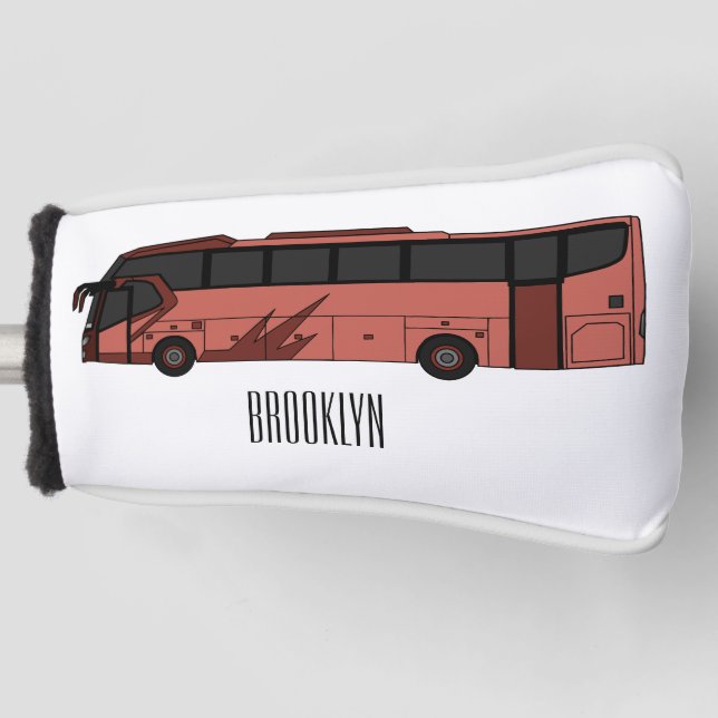 Abbildung des Bus-Cartoon Golf Headcover (Vorderseite)