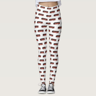 Abbildung des Bus-Cartoon Leggings