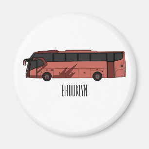 Abbildung des Bus-Cartoon Magnet
