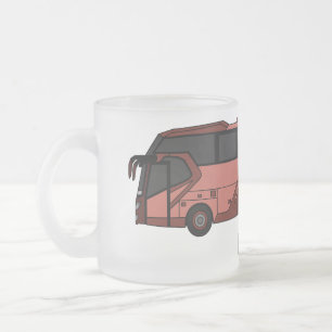 Abbildung des Bus-Cartoon Mattglastasse