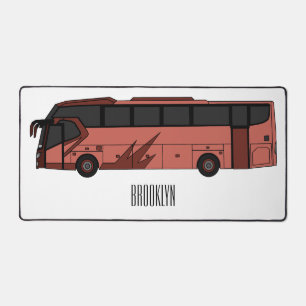 Abbildung des Bus-Cartoon Schreibtischunterlage