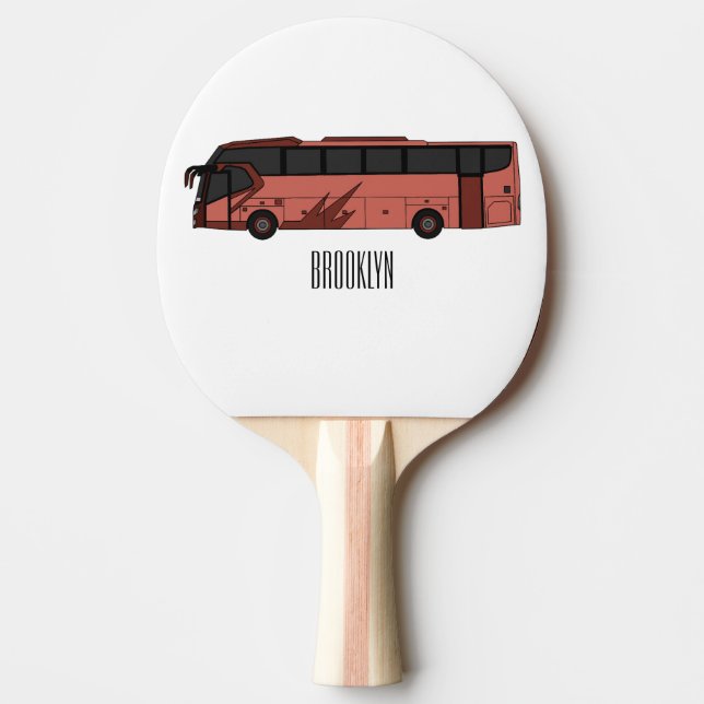 Abbildung des Bus-Cartoon Tischtennis Schläger (Vorderseite)