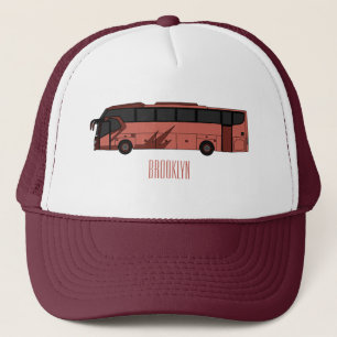 Abbildung des Bus-Cartoon Truckerkappe