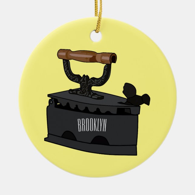 Abbildung des Cartoon aus Kohle Keramik Ornament (Vorne)