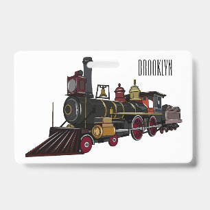 Abbildung des Cartoon der Dampflokomotive Ausweis