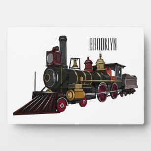 Abbildung des Cartoon der Dampflokomotive Fotoplatte